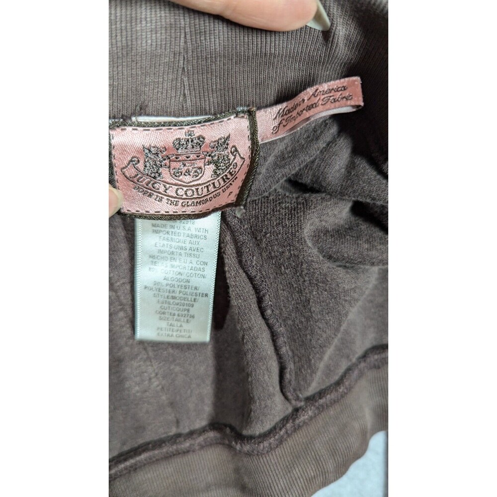 Juicy Couture Pants Women Petite Y2K Vintage Velour Flare Butt Snap Back Pockets - Picture 5 of 12